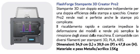 FLASHFORGE STAMPANTE 3D CREATOR PRO2